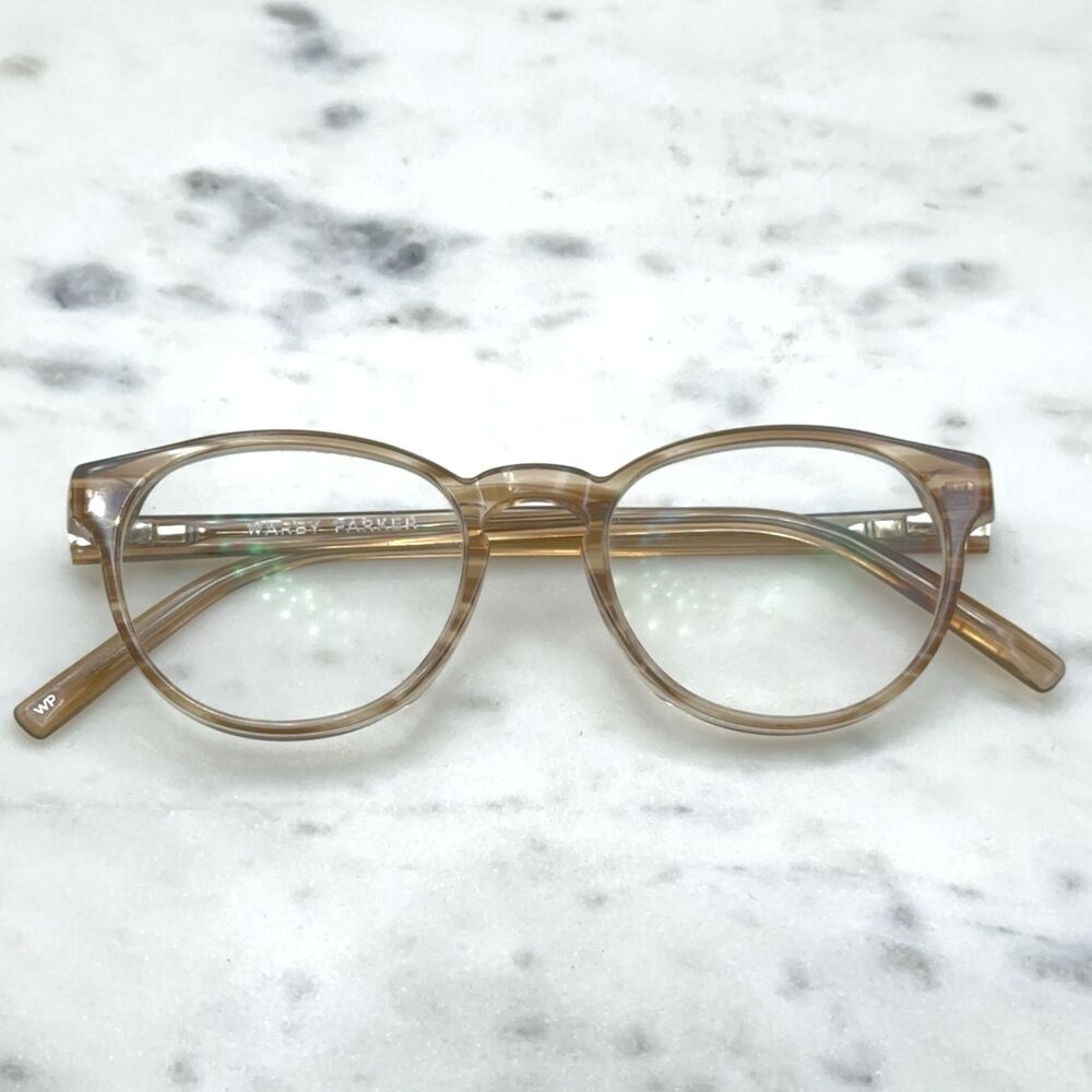 WARBY PARKER Percy N 207 Chestnut Crystal Panto Eyeglasses Frames Only 47-18-140